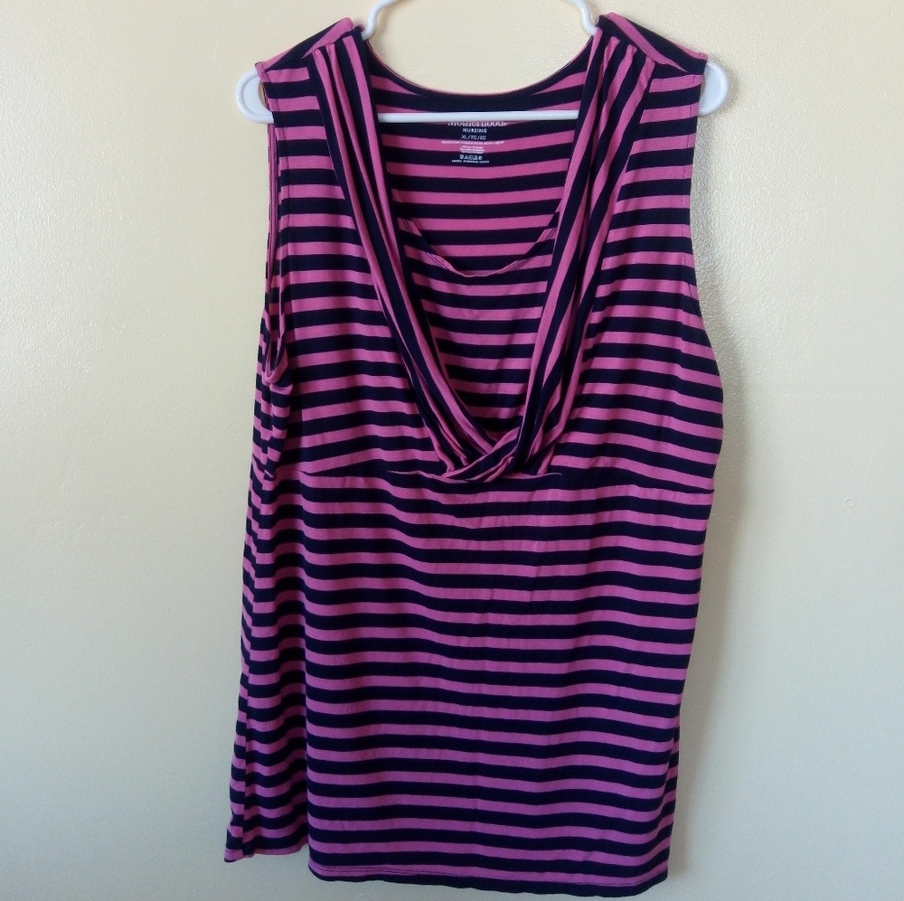 Pink & Blue Motherhood Nursing Top